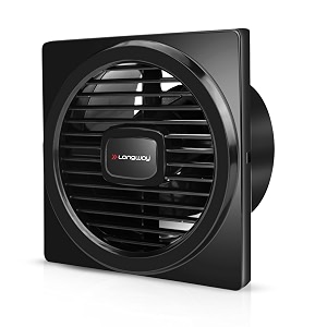 longway gusto 6 inch 150 mm energy efficient exhaust fan  high speed powerful motor  noiseless operation amp easy to clean  suitable for bathroom kitchen office  2 years warranty black