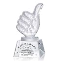 LONGWIN Best Husband Gifts from Wife, Husband Christmas Birthday Gifts Idea Crystal Awards with Thumbs Up, Unique Present for Husband Gift for Him Men