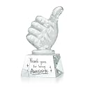 LONGWIN Employee Appreciation Gifts Crystal Awards with Thumbs Up, Thank You for Being Awesome Gifts for Staff, Coworkers Teacher Christmas Birthday