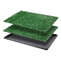 LOOBANI Large Dog Grass Pad with Tray - 35.5x23.6in for Balcony Apartment