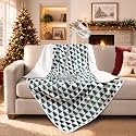LOOBANI Waterproof Blanket, Christmas Throw Blanket, 50"x60", Xmas Green