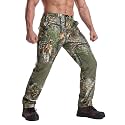 LOOGU Camo Hunting Pants for Men Water-Resistant Quiet &amp; Matte Turkey Hunting Camo Pants for Men with 6 Pockets