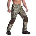 LOOGU Camo Hunting Pants for Men Water-Resistant Quiet &amp; Matte Turkey Hunting Camo Pants for Men with 6 Pockets