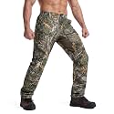 LOOGU Camo Hunting Pants for Men Water-Resistant Quiet &amp; Matte Turkey Hunting Camo Pants for Men with 6 Pockets