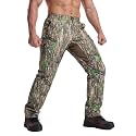 LOOGU Camo Hunting Pants for Men Water-Resistant Quiet &amp; Matte Turkey Hunting Camo Pants for Men with 6 Pockets