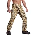 LOOGU Camo Hunting Pants for Men Water-Resistant Quiet &amp; Matte Turkey Hunting Camo Pants for Men with 6 Pockets