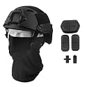 LOOGU Fast BJ Base Jump Tactical Helmet for Airsoft with 12-in-1 Headwear