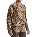 LOOGU Men's Camo Shirt Lightweight Turkey Hunting Shirt Camouflage Shirts for Men Long Sleeve Shirt
