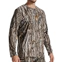 LOOGU Men's Camo Shirt Lightweight Turkey Hunting Shirt Camouflage Shirts for Men Long Sleeve Shirt