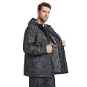 LOOGU Men's Rain Suit - Rain Gear for Men Waterproof, Lightweight Rain Coat, Breathable Mens Rain Jackets Hood and Pants