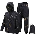 LOOGU Men's Rain Suit - Rain Gear for Men Waterproof, Lightweight Rain Coat, Breathable Mens Rain Jackets Hood and Pants