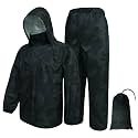 LOOGU Men's Rain Suit - Rain Gear for Men Waterproof, Lightweight Rain Coat, Breathable Mens Rain Jackets Hood and Pants