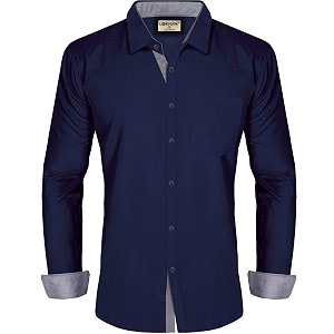 LookMark Mens Cotton Blend Stitched Solid Full