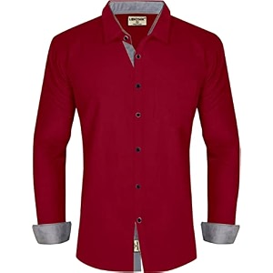 LookMark Mens Cotton Blend Stitched Solid Full
