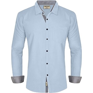 LookMark Mens Cotton Blend Stitched Solid Full