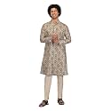 LookMark Men39s Cotton Blend Printed Long Kurta