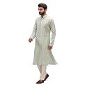LookMark Men39s Cotton Blend Printed Long Kurta