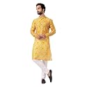LookMark Men39s Cotton Blend Printed Long Kurta