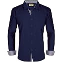 LookMark Men39s Cotton Blend Stitched Solid Full
