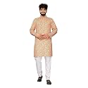 LookMark Men39s Cotton Blend Printed Long Kurta