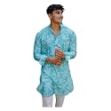 LookMark Men39s Cotton Blend Printed Long Kurta