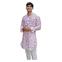 LookMark Men39s Cotton Blend Printed Long Kurta