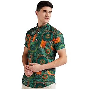 LookMark Mens Poly Cotton Regular Fit Shirt