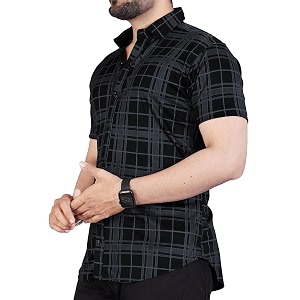 LookMark Mens Stylish Lycra Blend Half Sleeve