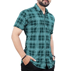 LookMark Mens Stylish Lycra Blend Half Sleeve