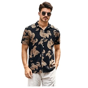 LookMark Mens Trendy Cotton Blend Spread Collar
