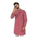 LookMark Mens Printed Silk Blend Kurta with