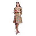 LookMark Women39s Cotton Blend Floral Printed Kurta