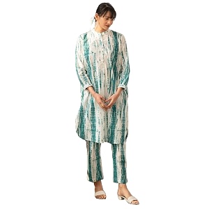 LookMark Womens Printed Cotton Blend Straight Kurta