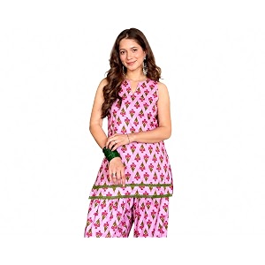 LookMark Womens Rayon Printed Kurta Set with