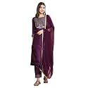 LookMark Women39s Silk Blend Embroidered Kurti Set