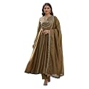 LookMark Womens Silk Blend Embroidered Anarkali Kurta