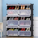 LOOKNSNAP 12 Door 12 Shelf Plastic Metal