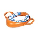Cushioned Potty Seat with Easy Grip Handles and Comfortable seat (Carrot Orange)