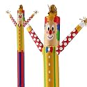 LookOurWay Air Dancers Inflatable Tube Man Attachment - 20 Feet Tall Wacky Waving Inflatable Dancing Tube Guy for Business Promotion - Blower Not Included - Character Circus Themed - Clown