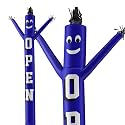 LookOurWay Air Dancers Inflatable Tube Man Attachment - 20 Feet Tall Wacky Waving Inflatable Dancing Tube Guy for Business Promotion - Blower Not Included - Open Blue