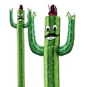 LookOurWay Air Dancers Inflatable Tube Man Attachment - 20 Feet Tall Wacky Waving Inflatable Dancing Tube Guy for Business Promotion - Blower Not Included - Character Themed - Cactus