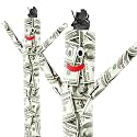 LookOurWay Air Dancers Wacky Waving Inflatable Tube Man Attachment - 6 Feet Tall Advertising Air Dancer Waving Man Inflatable Tube Guy - Blower Not Included - Billionaire