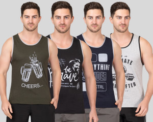 looks united pack of 4 men vest