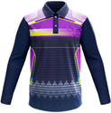lookswala Printed Men Polo Neck Multicolor T-Shirt