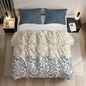 LOOMLYFE 200TC Premium Glace Cotton Duvet Cover/Comforter Cover/Rajai Cover/Blanket Cover/Quilt Cover for Double Bed with Zipper 90"x100" inches - BlueCoconut