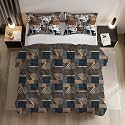 LOOMLYFE 200TC Premium Glace Cotton Duvet Cover/Comforter Cover/Rajai Cover/Blanket Cover/Quilt Cover for Double Bed with Zipper 90"x100" inches - CoffeeBlueBox