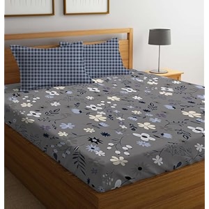 loomlyfe 300 tc microfiber xxl soft cotton super king size bedsheet for double bed king size 108 inches x 108 inches 9 feet 275 x 275 cm with 2 large size pillow covers - babypinkbale
