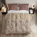 LOOMLYFE 300 TC Cotton All Season King Size Ac Comforter || Blanket || Duvet with 1 King Size Flat Bedsheet 108X108 Inch and 2 Large Pillow Cover - 4 Piece Comforter Set - MaroonCoconut