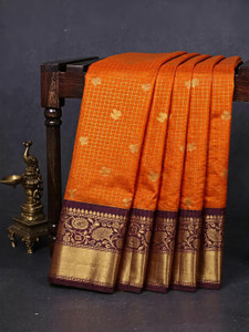 LoomVeda Woven Kanjivaram Silk Blend Saree