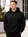 loomzy Men Full Sleeve Solid Hooded Sweatshirt